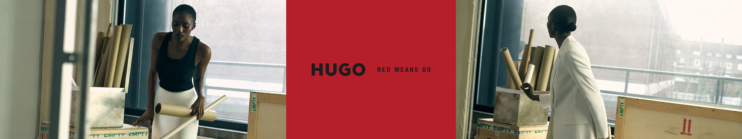 Werbeanzeige der Marke HUGO