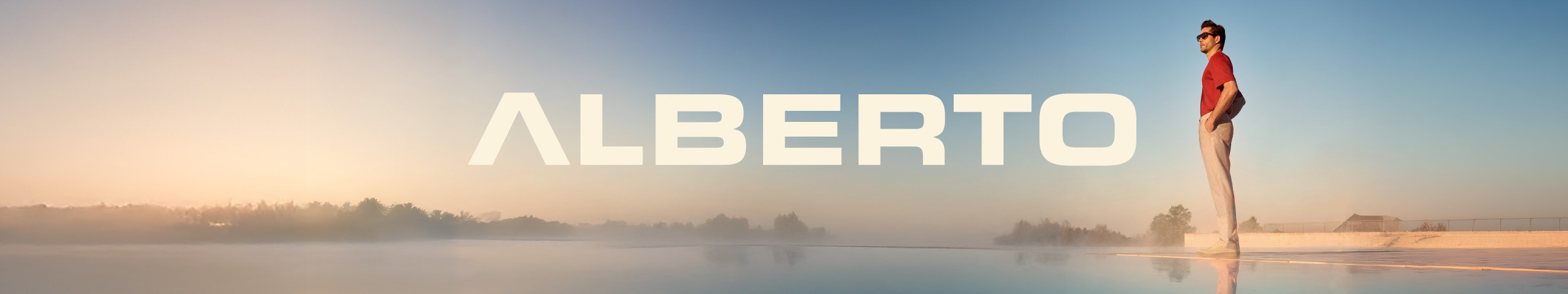 Werbeanzeige der Marke ALBERTO