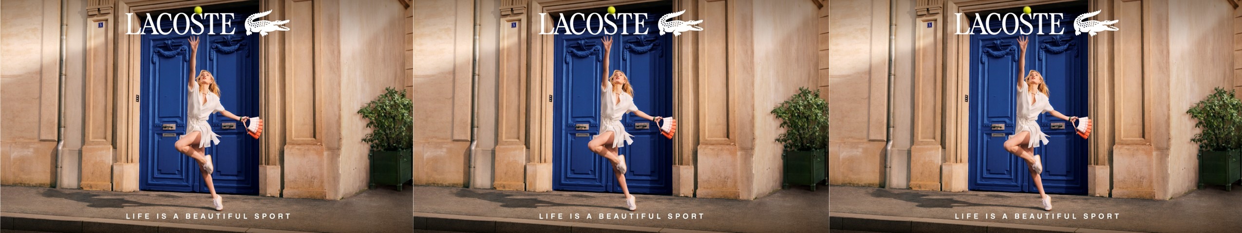Werbeanzeige der Marke LACOSTE
